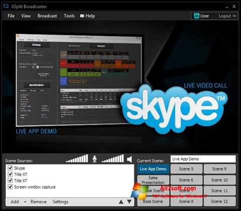 Screenshot XSplit Broadcaster Windows 7