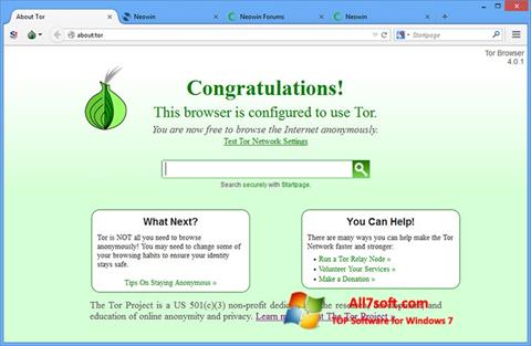 Screenshot Tor Windows 7