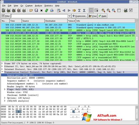 Screenshot Wireshark Windows 7