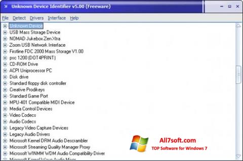 Screenshot Unknown Device Identifier Windows 7
