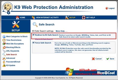 Screenshot K9 Web Protection Windows 7