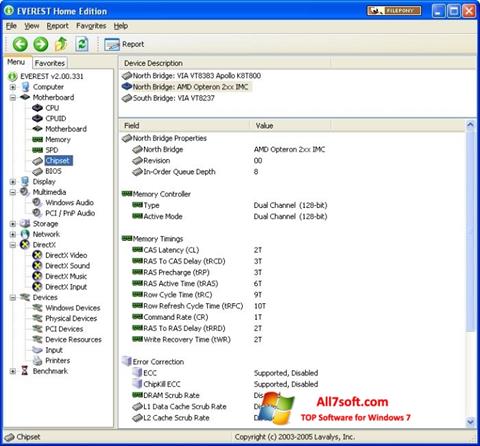 Screenshot EVEREST Home Edition Windows 7