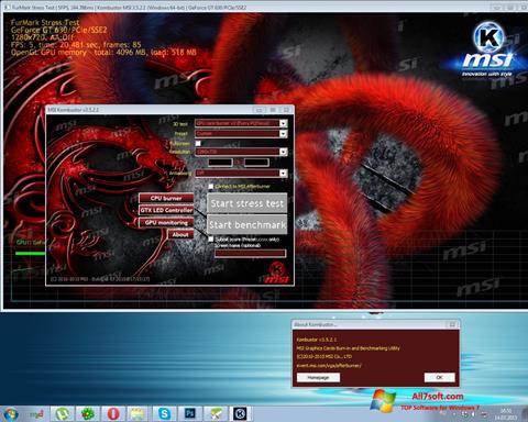 Screenshot MSI Kombustor Windows 7