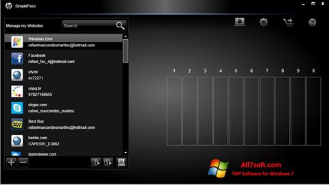 Screenshot HP SimplePass Windows 7