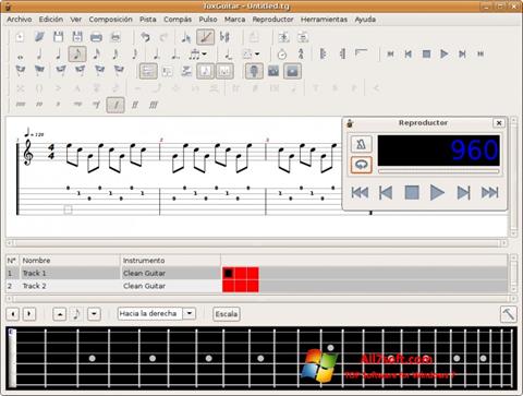 Screenshot TuxGuitar Windows 7