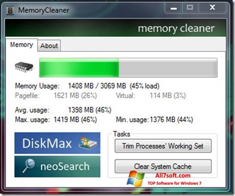 Screenshot Memory Cleaner Windows 7