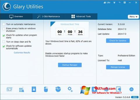 Screenshot Glary Utilities Pro Windows 7