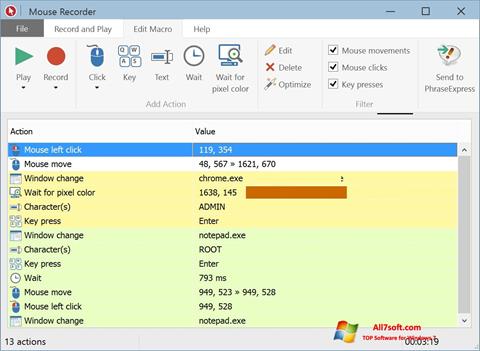 Screenshot Mouse Recorder Windows 7