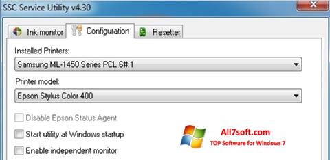 Screenshot SSC Service Utility Windows 7