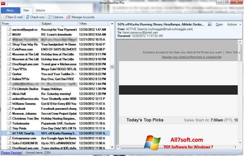Screenshot Gmail Notifier Windows 7
