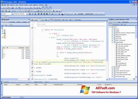 Screenshot phpDesigner Windows 7