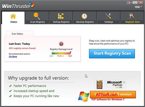 Screenshot WinThruster Windows 7