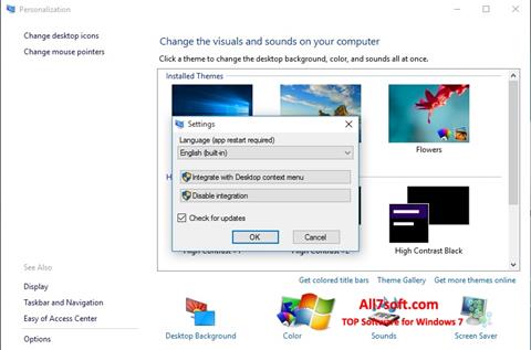 Screenshot Personalization Panel Windows 7